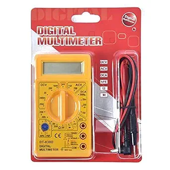 DT-830D Digital Multimeter (AC/DC Voltage, Current, Resistance Tester)
