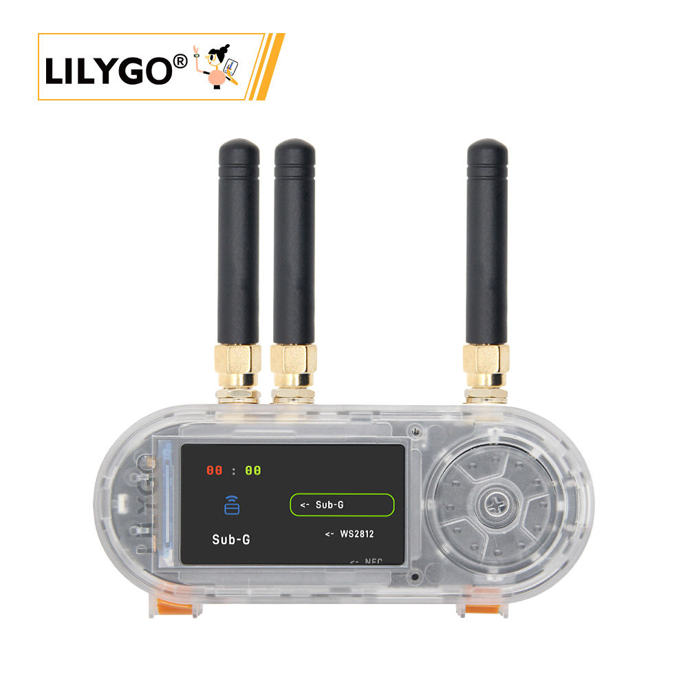 LILYGO T-Embed CC1101 Plus Multi-Function Board ESP32-S3 Core Sub-1GHz/2.4GHz Dual-Band Communication 1.9-inch LCD+NFC+IR Remote